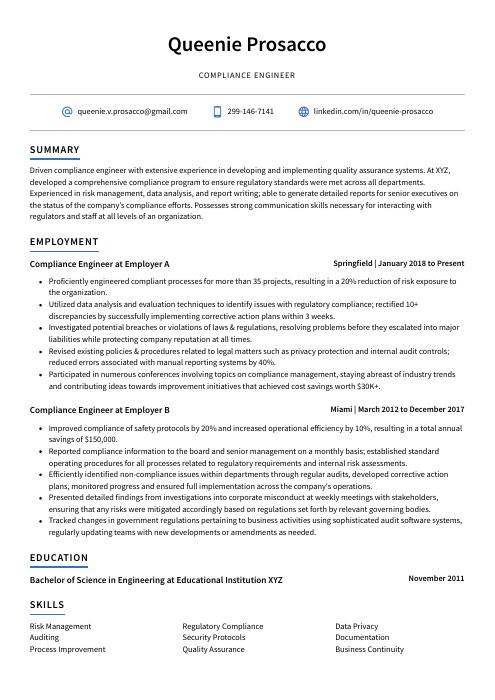 Compliance engineer deals