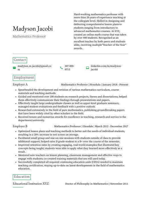 math phd application cv