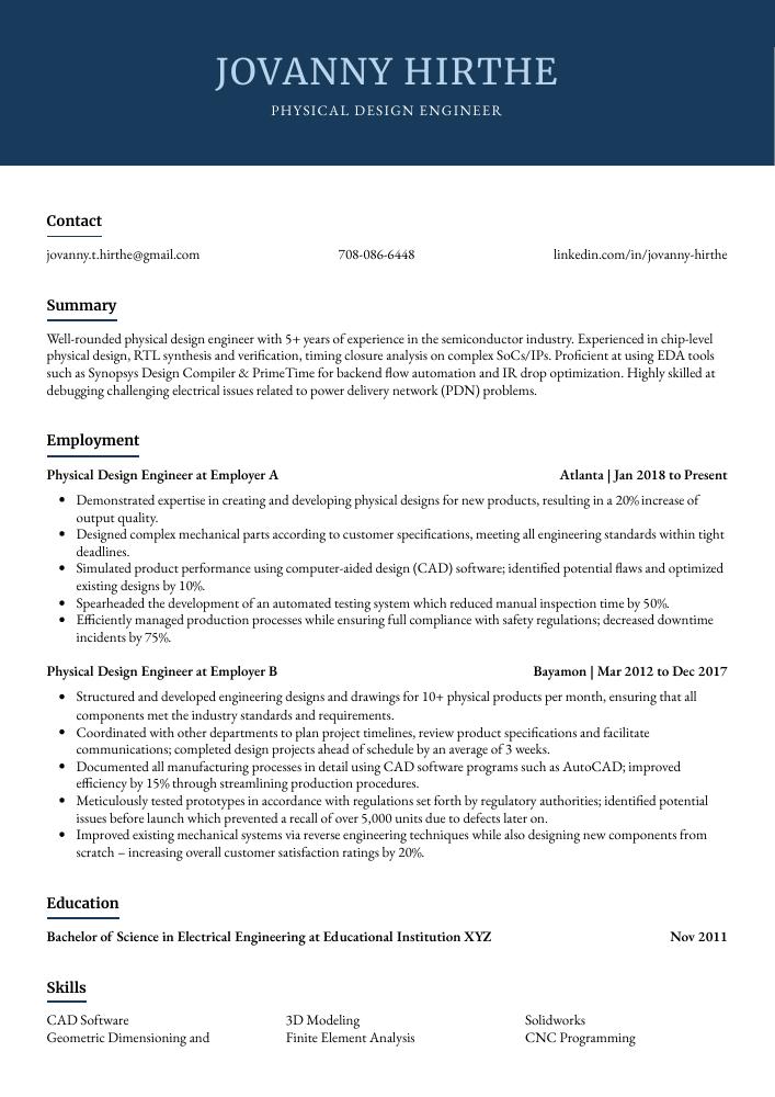 physical-design-engineer-resume-cv-example-and-writing-guide