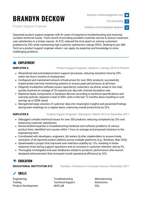 plm support engineer resume