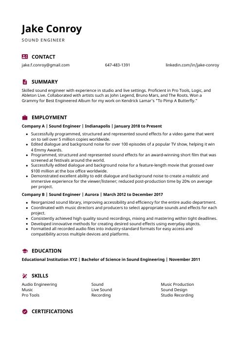 how to make it sound better resume