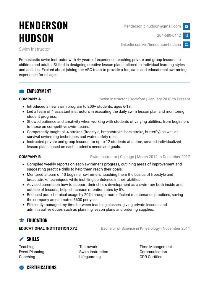 swim-instructor-resume-cv-example-and-writing-guide